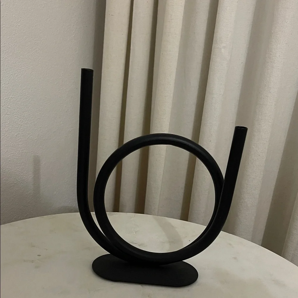 IKEA- Modern Black Metal Vase